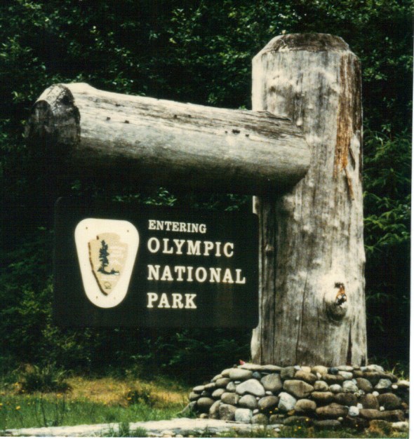 Olympic National Park entrance sign