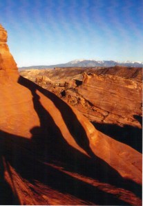Evening shadow of Delicate Arch