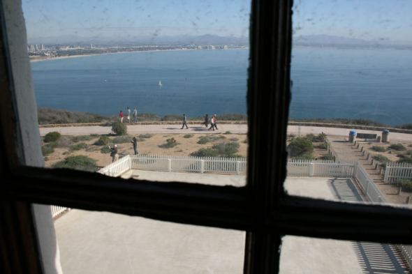 View from inside Old Point Loma Lighthouse