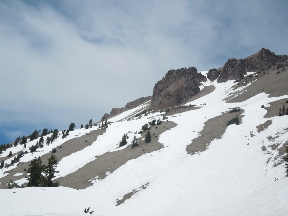 Peak trail viewed from the trailhead parking lot