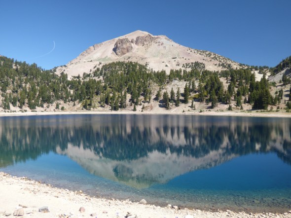 Lassen Peak reflected in Lake Helen
